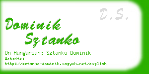 dominik sztanko business card